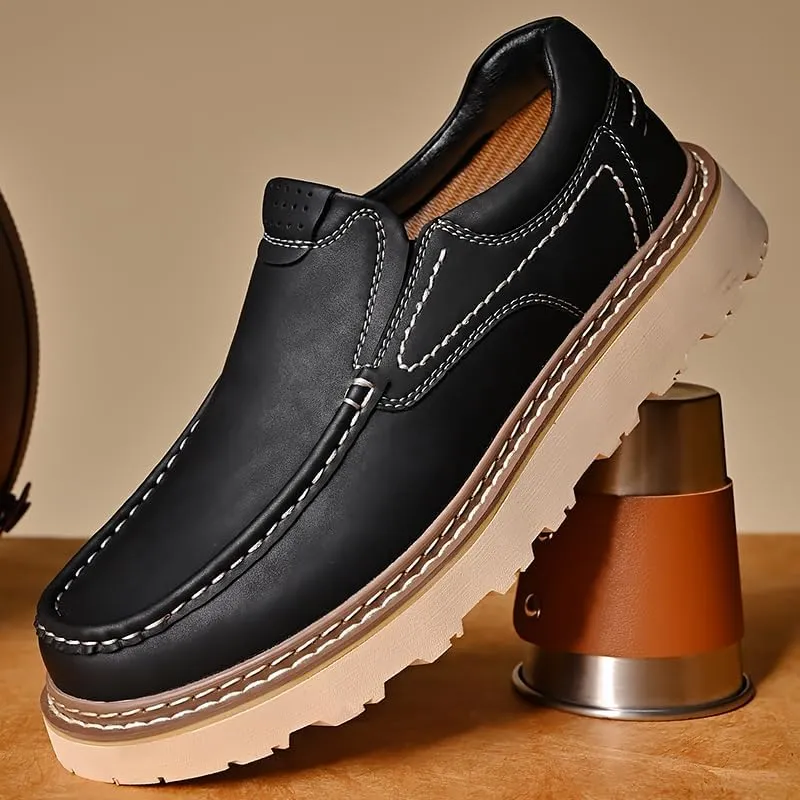 Mens Leather Shoes Dress Men's Oxfords for Men Loafers Chelsea Boots Casual Oxford Formal Man Shoe Boat Work Black Brown Size