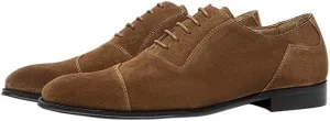 Men's Lightweight Wingtip Oxford Business Shoes Cushioned Insole Comfortable Breathable Casual Shoes Suede Leather Synthetic Rubber Sole Wedding Shoes