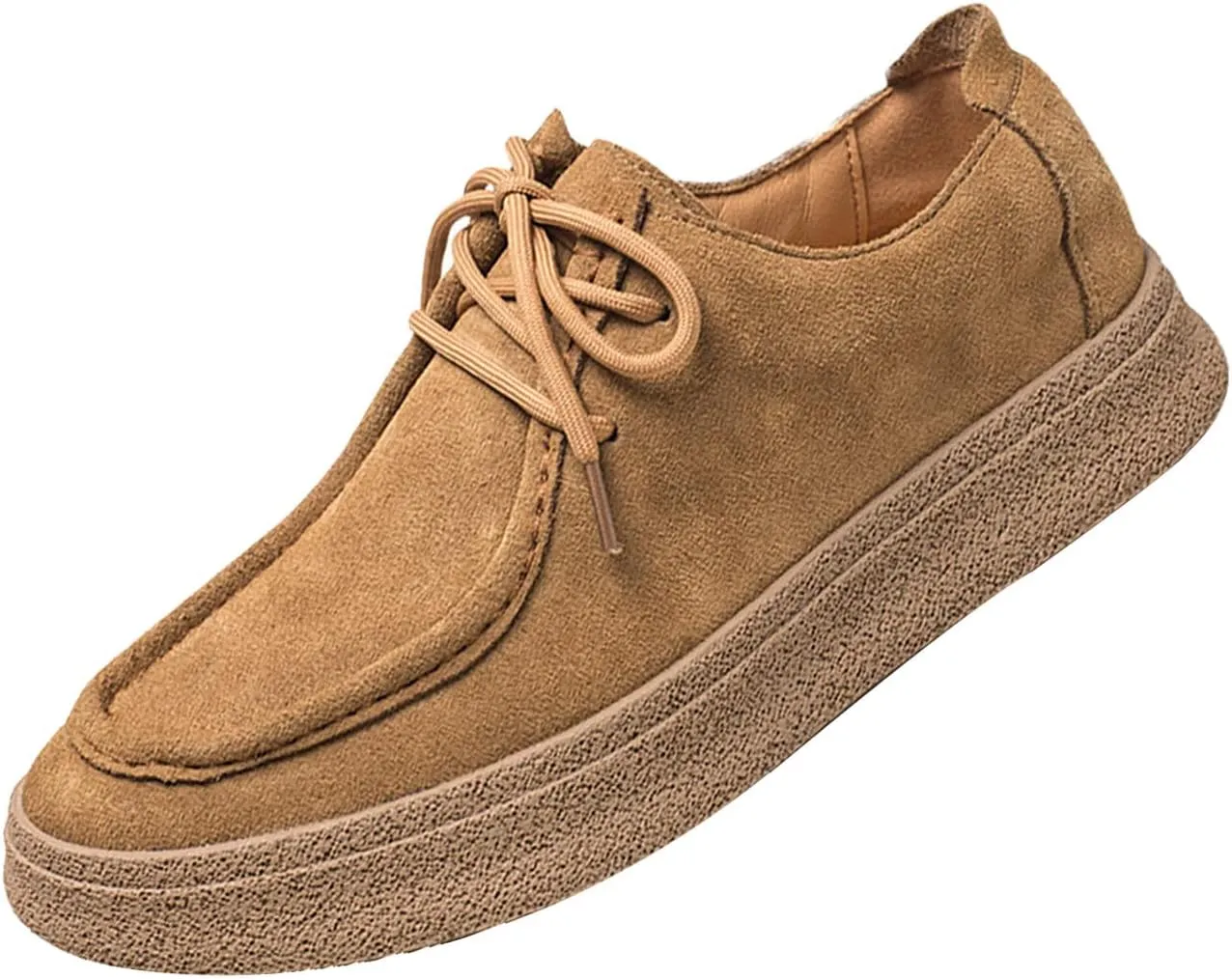 Men's Suede Fashion Dress Sneakers,Vintage Comfort Low-top Lace-up Softsole Moccasins Business Casual Oxford Shoes