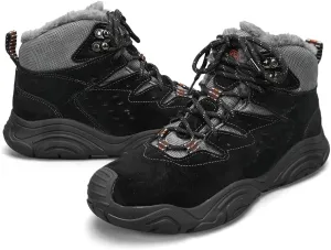 Men's Warm Snow Boots for Hiking: Comfort Ankle Boots for Work - Anti Slip Outdoor Trekking Boot for Men