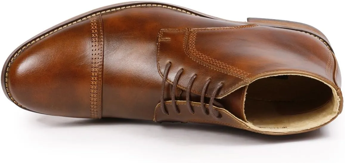Metrocharm MC115 Men's Lace Up Cap Toe Dress Ankle Chukka Oxford Boot