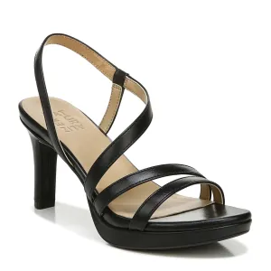 Naturalizer Womens Brenta Heeled Sandal, Black, 5 US