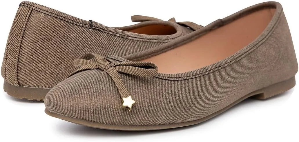 Nautica Girls' Dress Slip On Ballerina Flats – Mary Jane Ballet Fashion Shoes for Toddlers, Little Kids, and Big Kids – Lightweight & Comfortable