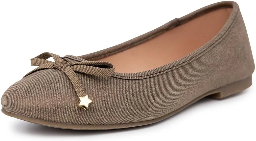 Nautica Girls' Dress Slip On Ballerina Flats – Mary Jane Ballet Fashion Shoes for Toddlers, Little Kids, and Big Kids – Lightweight & Comfortable