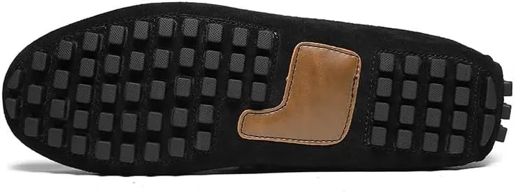 New Men's Shoes Mens Loafers Suede Leather Moccasins Driving Loafers Boat Shoes Simple Comfortable Flexible Flat Heel Lightweight Resistant Casual