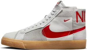 Nike SB Zoom Blazer Mid Premium Skate Shoes (FD5113-100, Summit White/Pure Platinum/Summit White/University Red)
