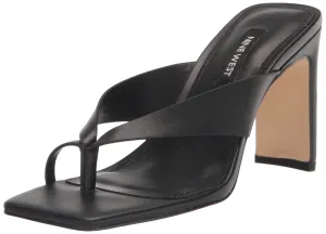 Nine West Women's DURLIFE Heeled Sandal, Black 001, 8.5