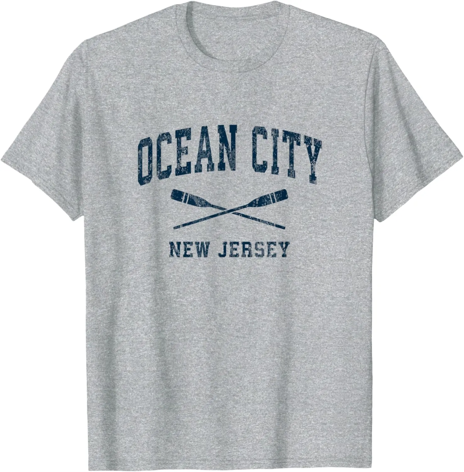 Ocean City New Jersey Vintage Nautical Paddles Sports Oars T-Shirt