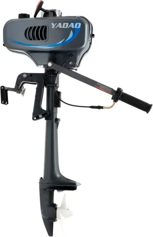 Outboard Motor, 3.5HP 2-Stroke Gas Powered Boat Engine with Cooling System & CDI Ignition System, Fishing Boat Motor for Fishing Boats, Dinghies,Inflatable Boats