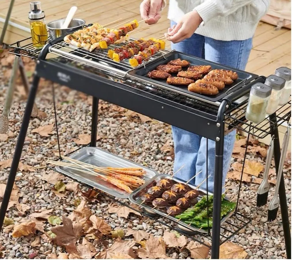 Outdoor Charcoal Outdoor Carbon Barbecue Stove Rack Outdoor Barbecue Stove Stainless Steel Barbecue Rack