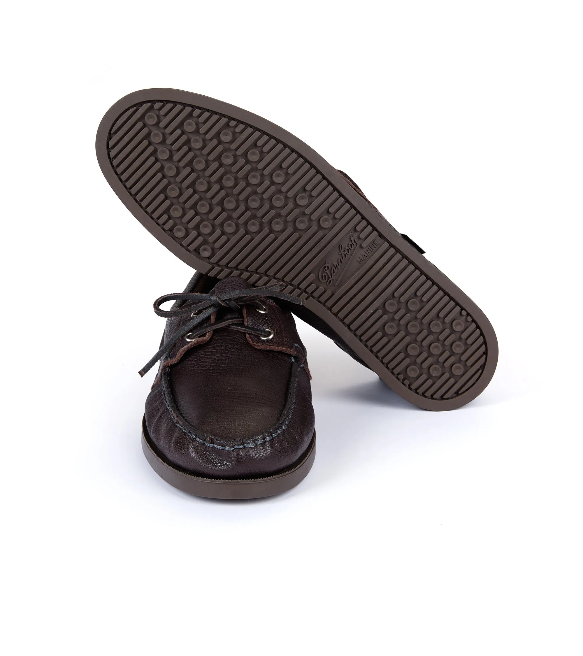 Paraboot Barth Deerskin Boat Shoe: Brown