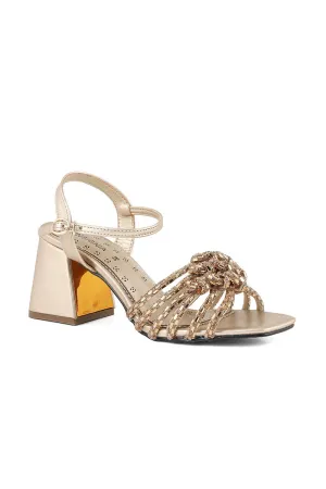 Party Wear Sandal I23675-Golden