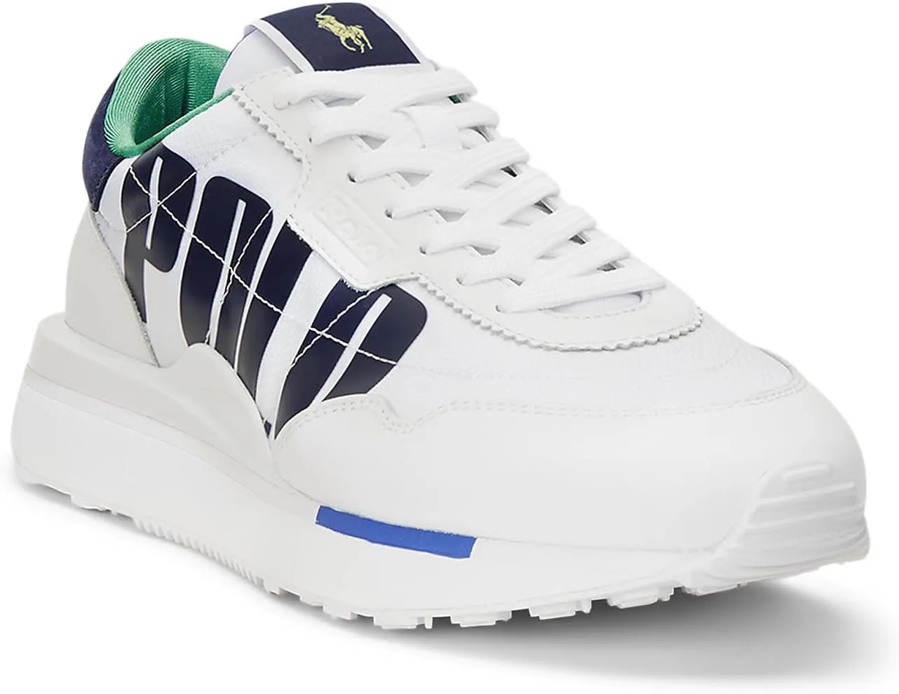 POLO RALPH LAUREN Men's Train 89 Logo Leather & Oxford Sneaker