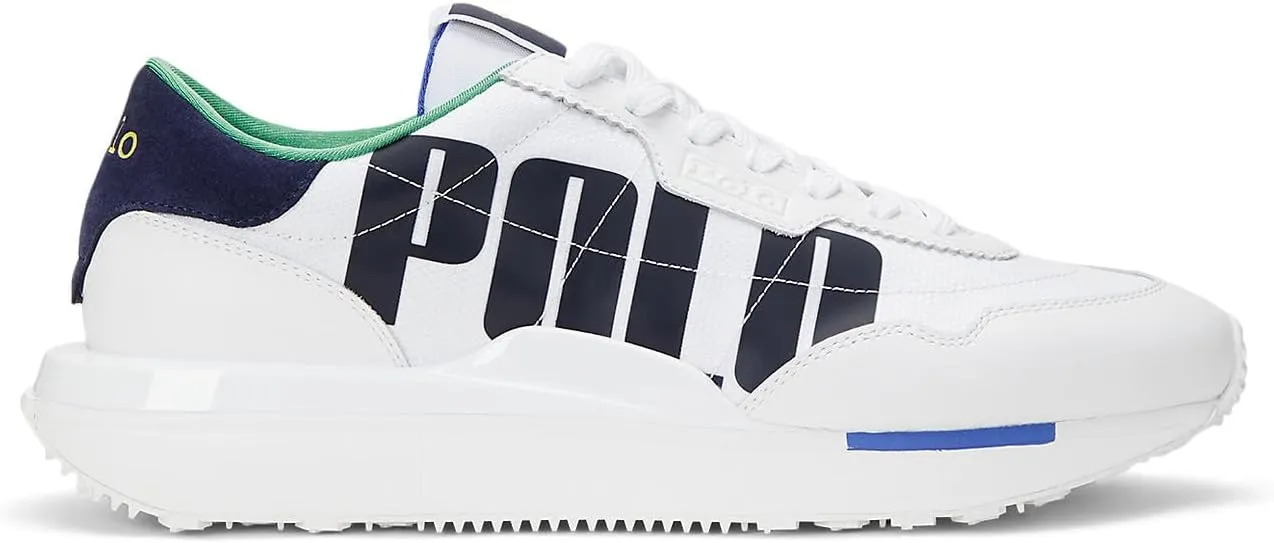 POLO RALPH LAUREN Men's Train 89 Logo Leather & Oxford Sneaker