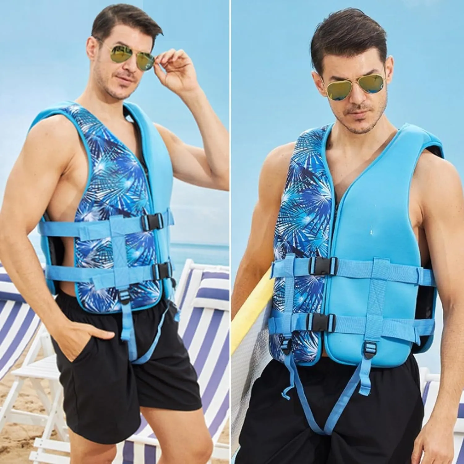 Pro-Grade Surfing Safety Vest, High-Buoyancy Rafting Jacket, Heavy-Duty Reinforced Design, for Experienced Adult Swimmers & Water Enthusiasts