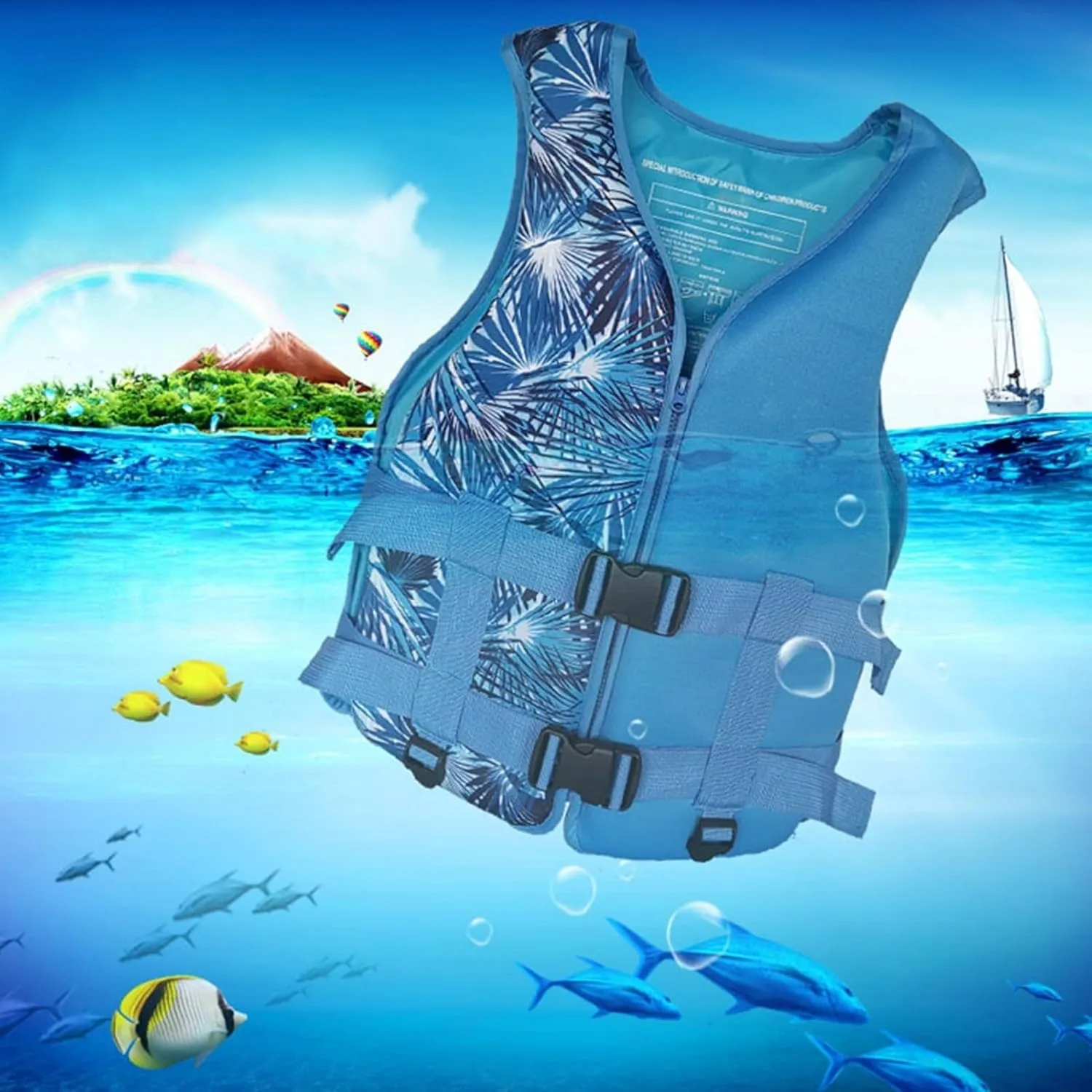 Pro-Grade Surfing Safety Vest, High-Buoyancy Rafting Jacket, Heavy-Duty Reinforced Design, for Experienced Adult Swimmers & Water Enthusiasts