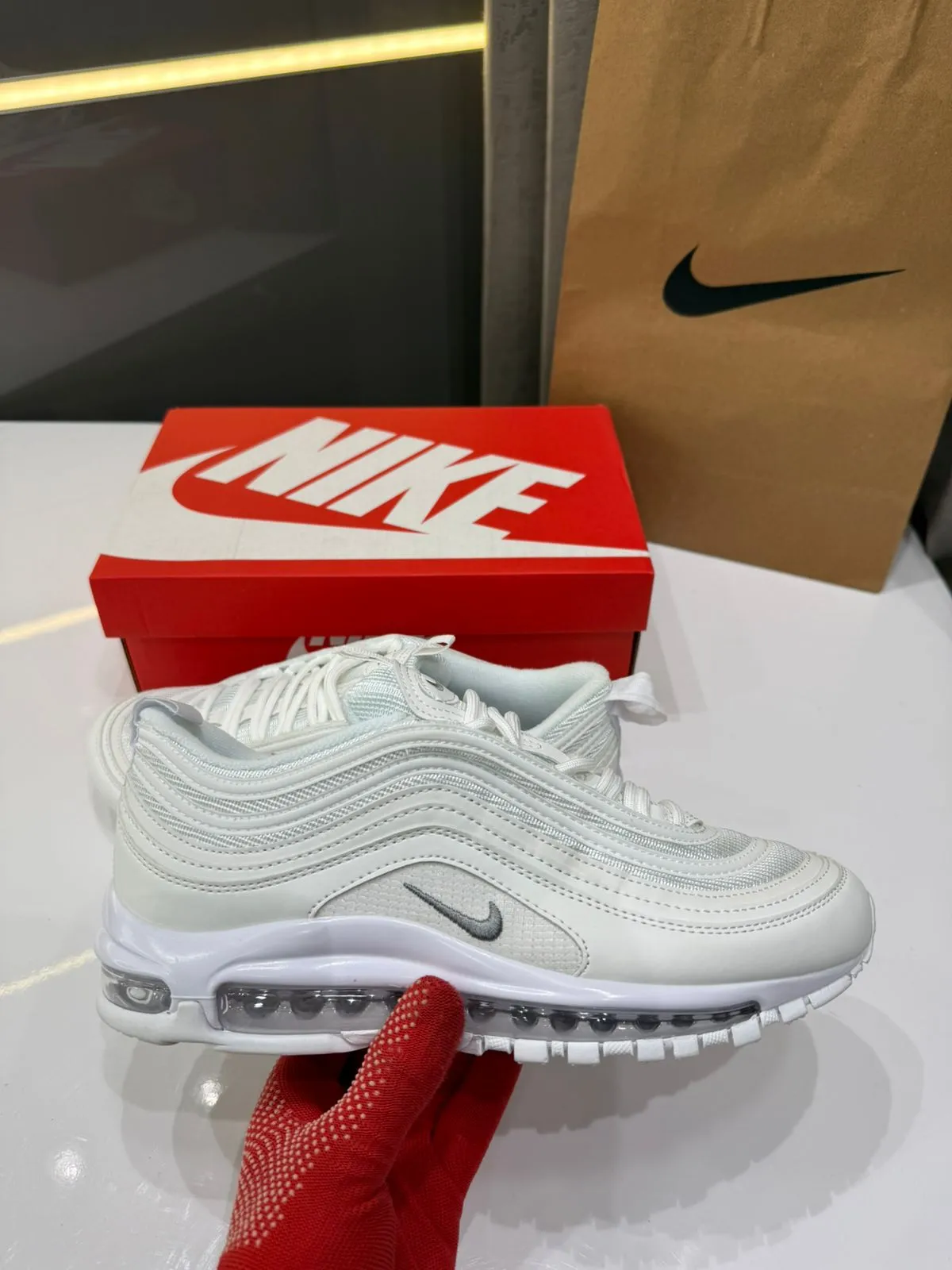 "Nike Air Max 97 White – Timeless Design, Ultimate Comfort!"