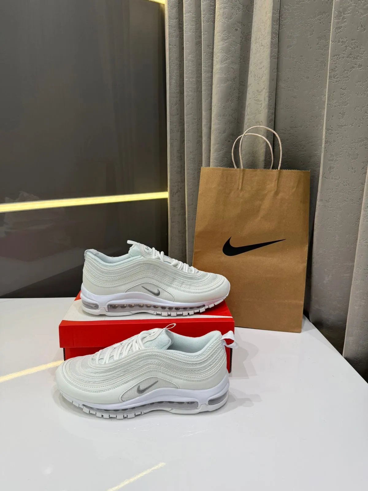 "Nike Air Max 97 White – Timeless Design, Ultimate Comfort!"