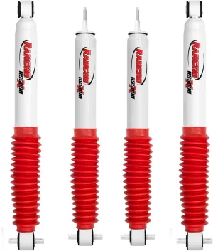 Rancho RS5000X Gas Shocks set compatible with 97-06 Jeep Wrangler TJ with 2-3" lift kits