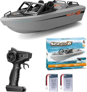 Rc Boat for Pool, Remote Control Kart Boat with Turbine Water Jet/Brushless Power, 2.4ghz Low-Speed 1:12 Scale Model Ship for Kids Adults