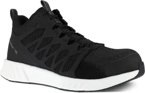 Reebok Work Men's RB4316 Fusion Flexweave Safety Composite Toe Athletic Mid Cut Work Shoe Black and White Industrial & Construction Boot, 8