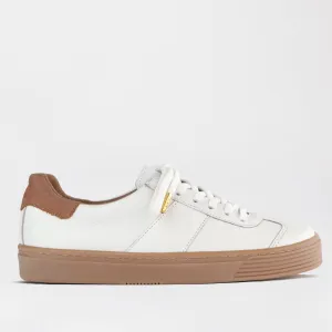 Retro Lace-up Sneaker in White Multi -12795