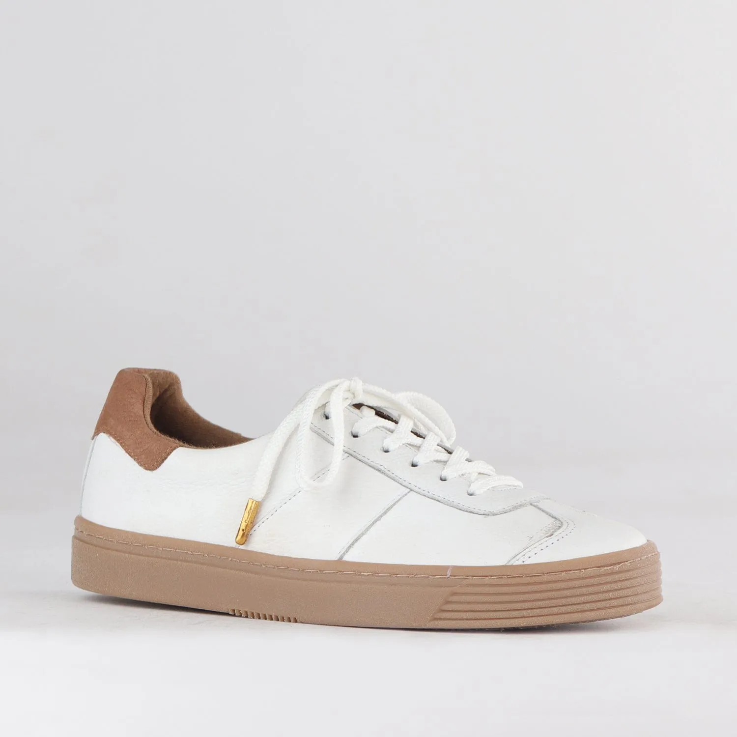 Retro Lace-up Sneaker in White Multi -12795