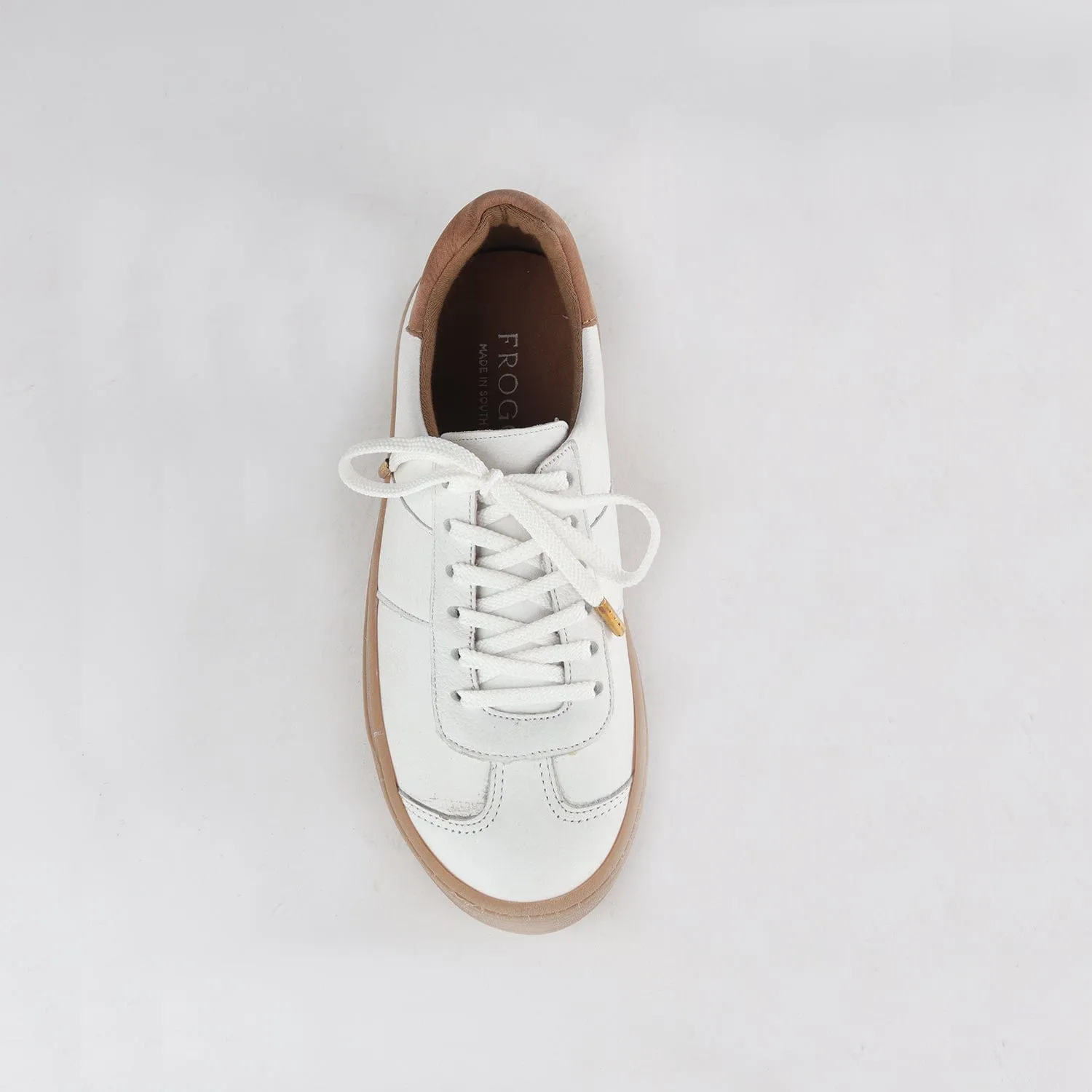 Retro Lace-up Sneaker in White Multi -12795