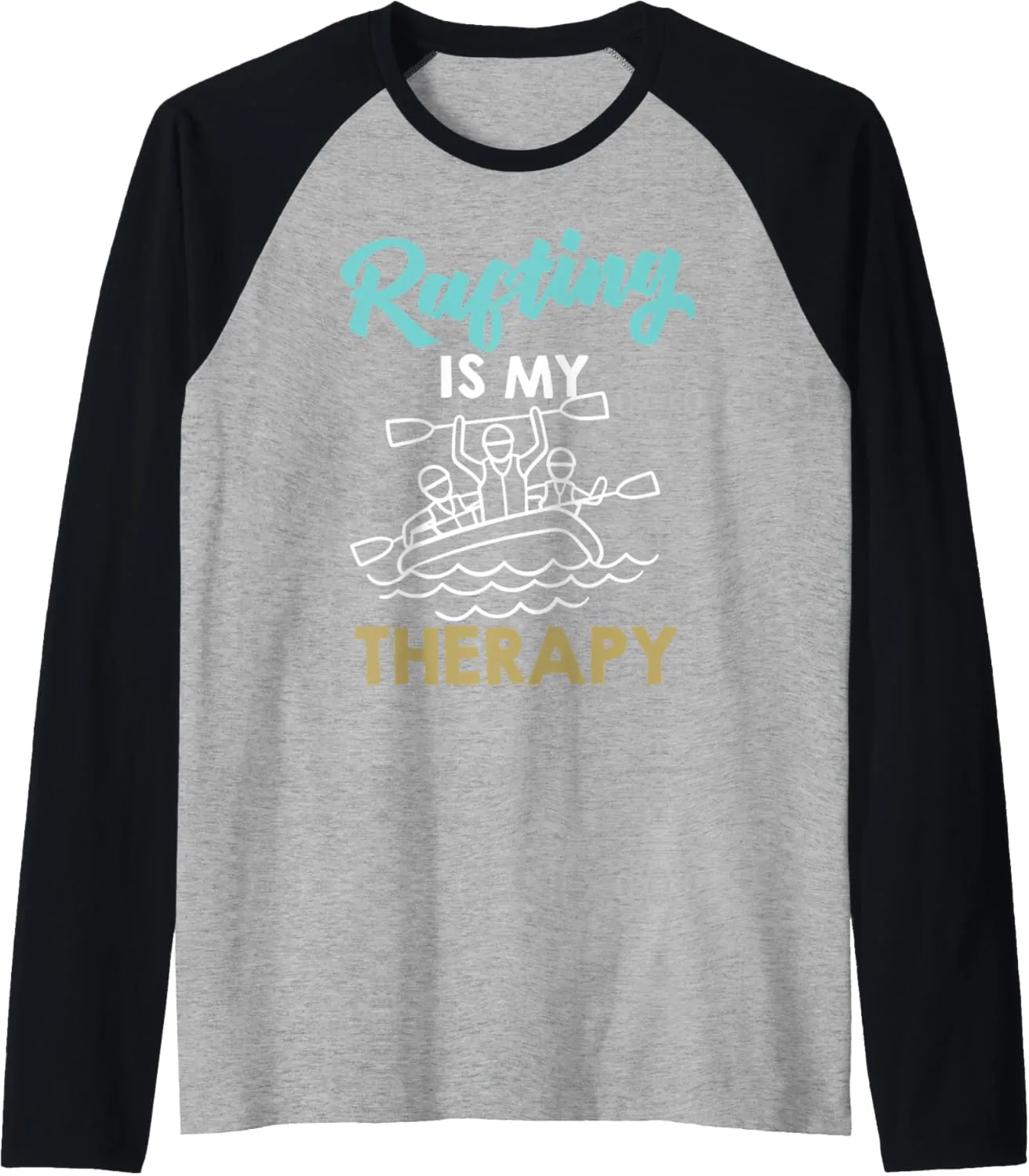 River Boat Grand Canyon Water Paddle Raglan Baseball Tee