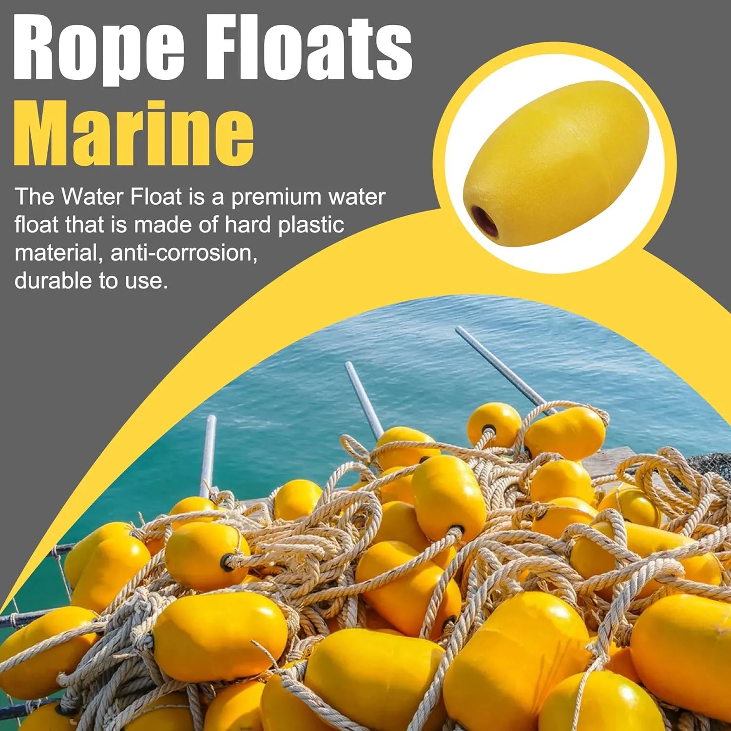 Rope Floats Marine Buoys Floats Deep Water Fishing Marker Buoys Bulk Crab Trap Buoy Floats Marine Anchor Rope Float for Boats Swimming Kayak Crabbing Trail Dock Pool,4pcs/8pcs
