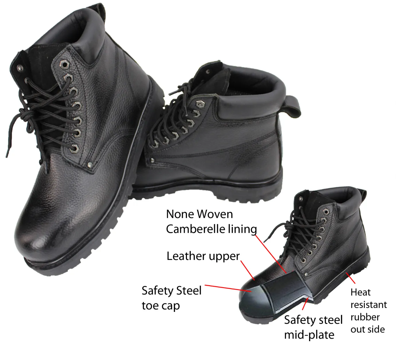 RYNO GEAR 6" STEEL-TOED BOOT (BLACK)