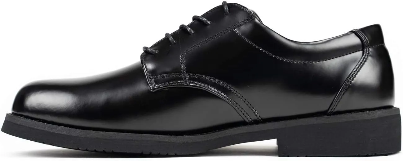 RYNO GEAR Men's Leather and Hi-Gloss Style Uniform Oxford Dress Shoes