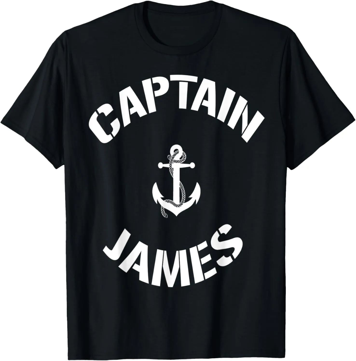 Sailing Boat Captain James Personalized Boating Name T-Shirt