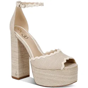 Sam Edelman Kori Heeled Sandal Natural Linen 10 Medium
