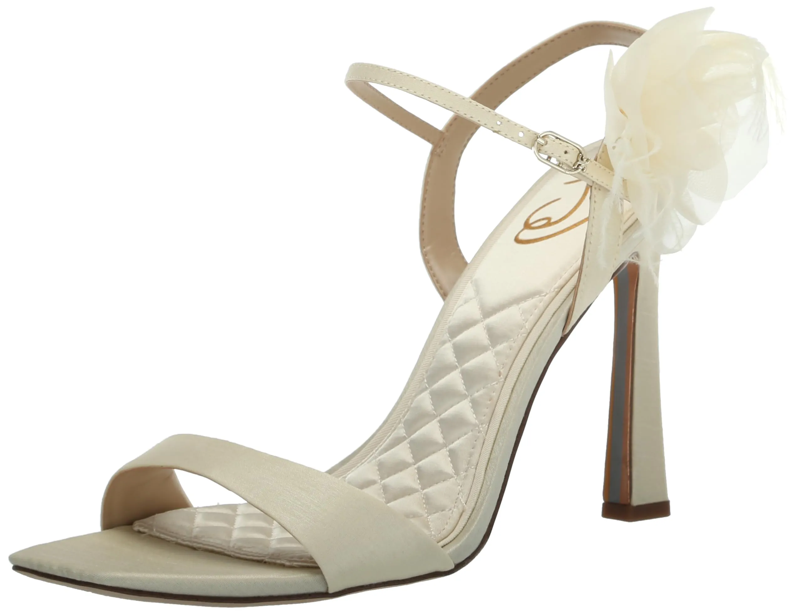 Sam Edelman Leana Heeled Sandal Pearl Ivory 7 Medium