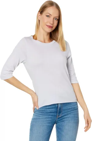 Santa Monica Mitered Back Elbow Length Tee Grey Fog XS