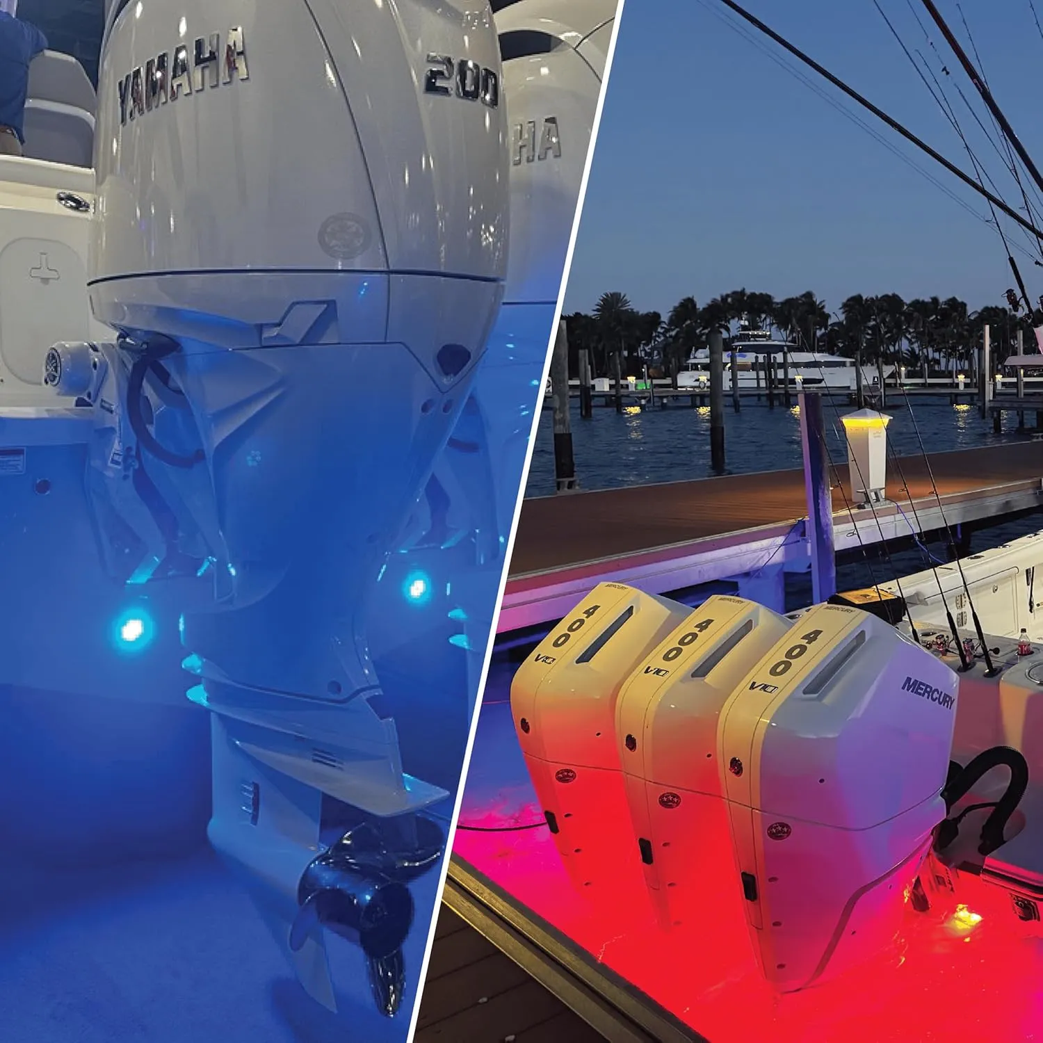 SCR-16 LED Underwater Boat Light - Great White - Bronze Housing - 60W Suface Mount - Tempered Glass Lens - IP68 Fully Submersible Waterproof