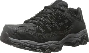 Skechers Men's Cankton Steel Toe Construction Shoe – Electrical Hazard Rated, Memory Foam, Black/Charcoal, 13 Wide