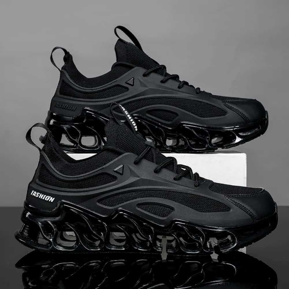 Sneakers for Men Mesh Upper TPU Basketball Sport Feather Pattern Lace Up Fashion Outdoor Sport Breathable Elastic Sole Casual Sneaker Tenis para Hombre Designer Running Shoes