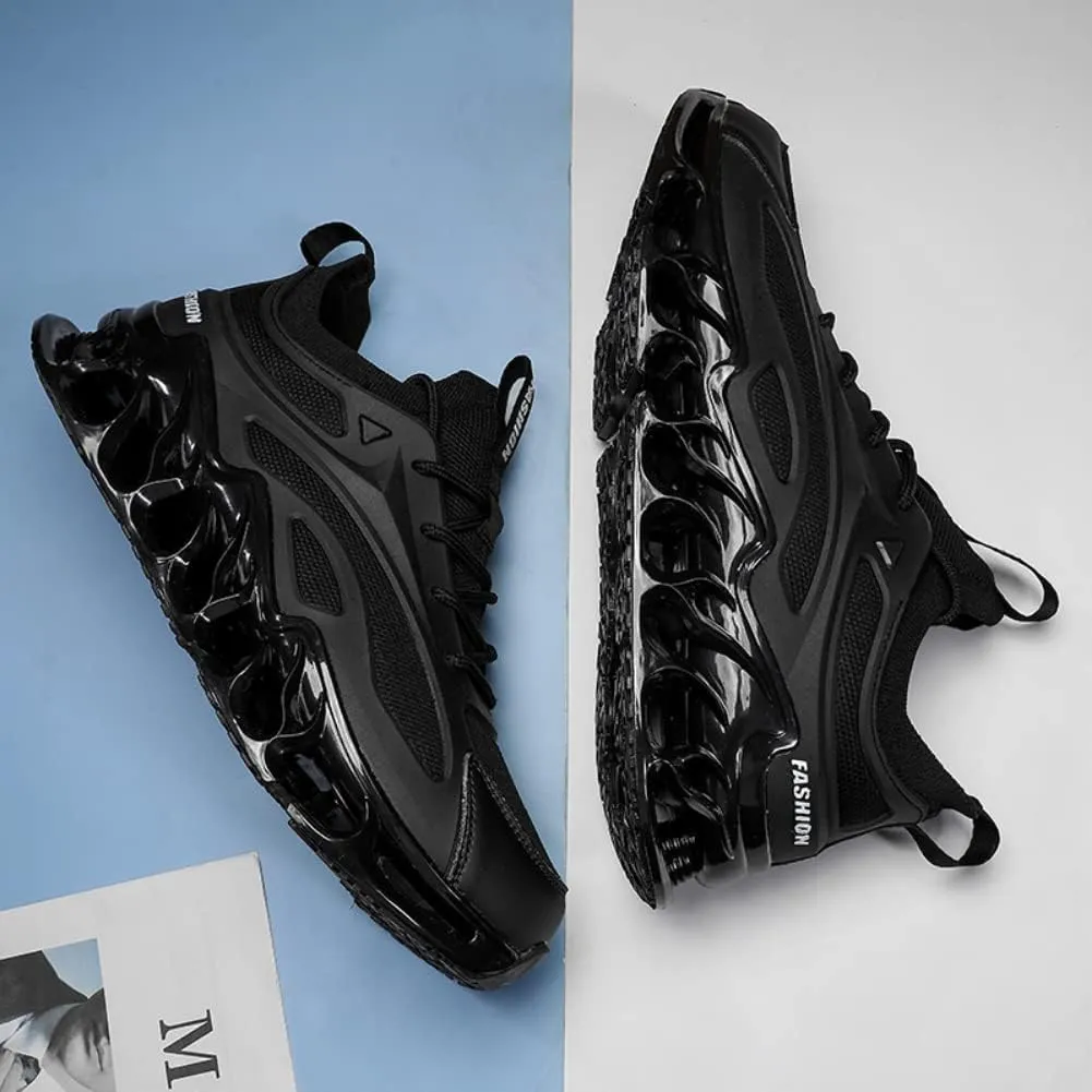Sneakers for Men Mesh Upper TPU Basketball Sport Feather Pattern Lace Up Fashion Outdoor Sport Breathable Elastic Sole Casual Sneaker Tenis para Hombre Designer Running Shoes