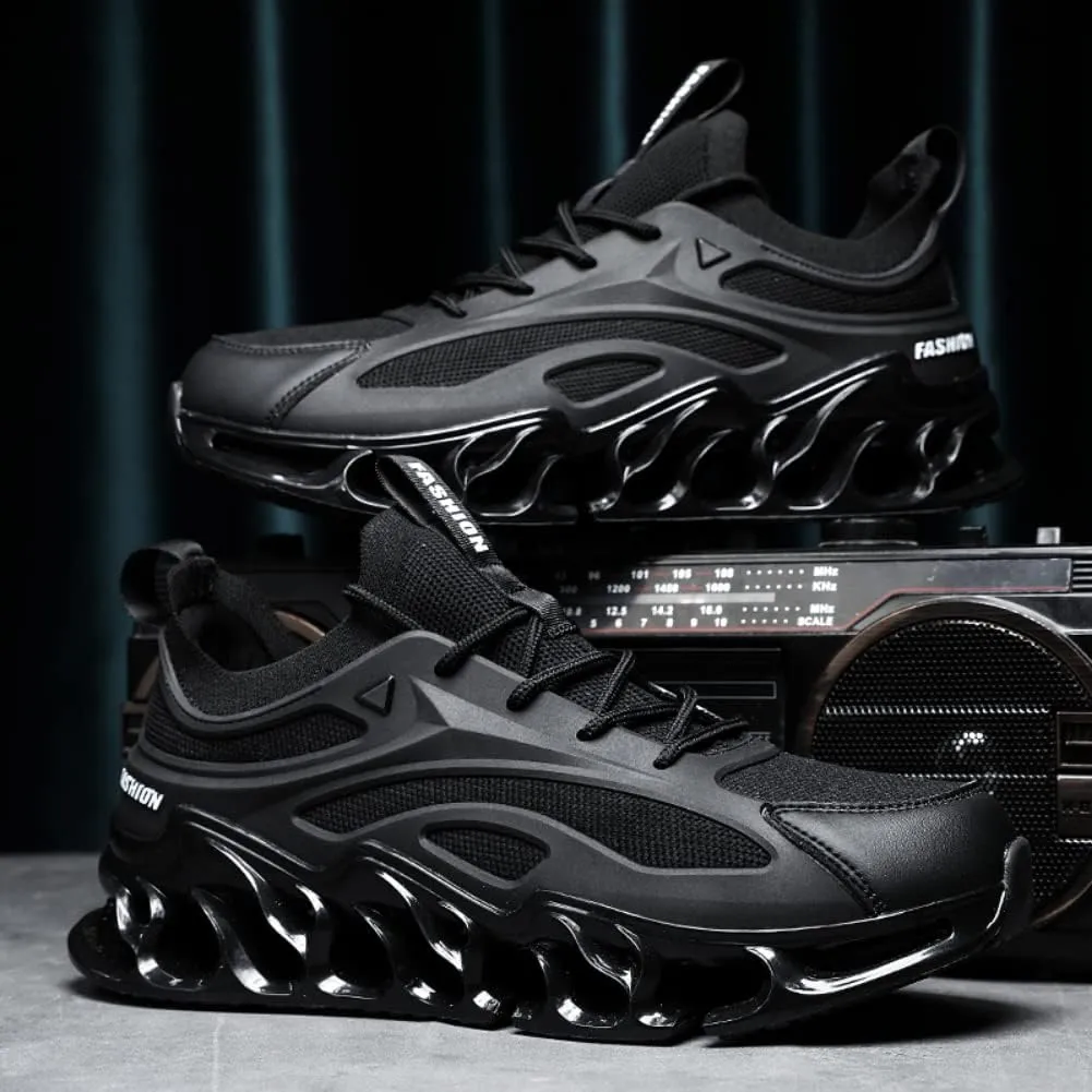 Sneakers for Men Mesh Upper TPU Basketball Sport Feather Pattern Lace Up Fashion Outdoor Sport Breathable Elastic Sole Casual Sneaker Tenis para Hombre Designer Running Shoes