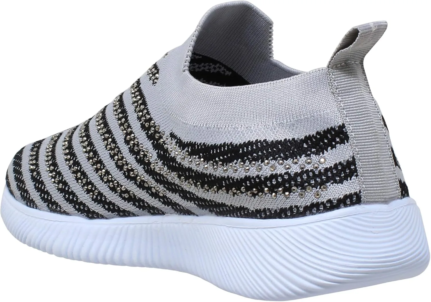 SOBEYO Women's Lightweight Sneakers Walking Running Shoes Super Rhinestone Strips Accent