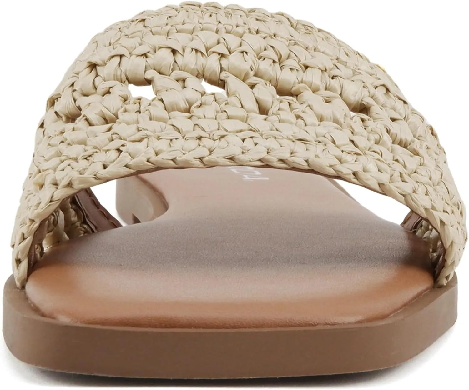 Soda “Ambessa” ~ Women Square Toe Single Band Flat Slide Sandal