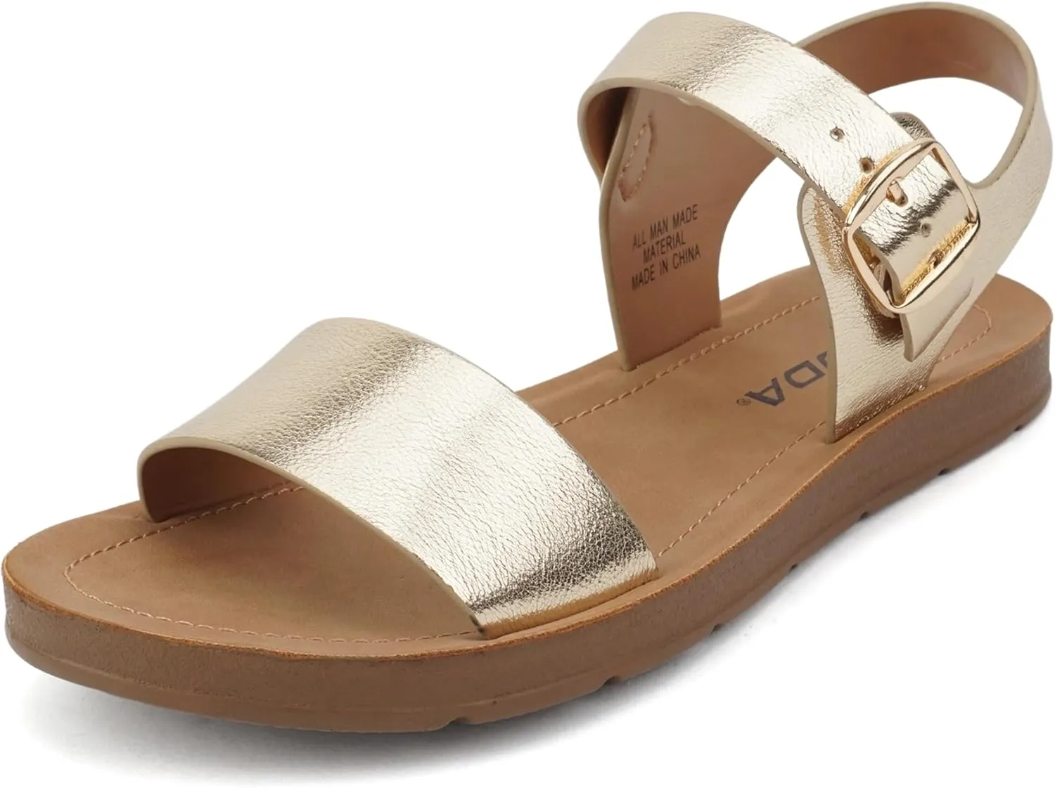 Soda PLENTY ~ Women's Strappy Ankle Wrap Buckle Fashion Flat Sandals