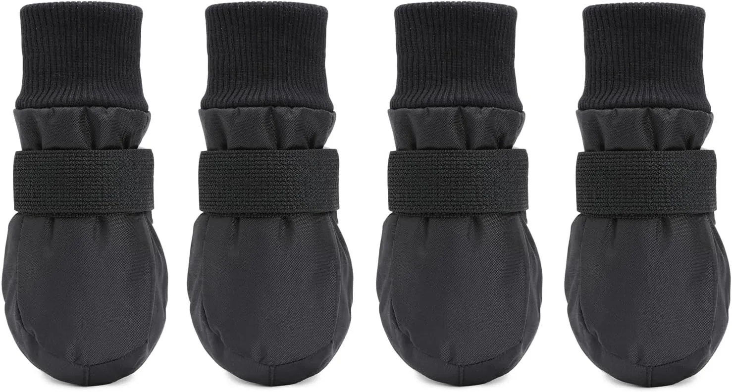 Soft Sole Waterproof Winter Dog Boots - Anti-Slip Paw Protector Puppy Shoes for Winter, Snowy Day, Perfect Dog Booties Outdoor (XXL: 5" Length)