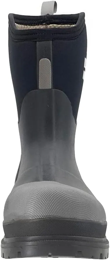 Steel Toe Work Boot for Men, Waterproof Rubber Safety boots, Mid-Calf Durable Protective Footwear, Construction Boot for Industrial Working