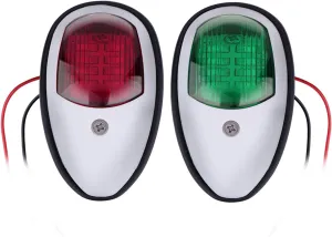 Stern Light Boat Anchor Light 2Pcs/Set 10V-30V Universal ABS LED Navigation Light Signal Warning Lamp Signal Lamp for Marine Boat Yacht Truck Trailer Van Industry Leading Optical Design (2pcs White )