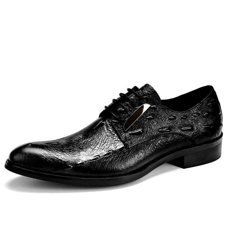 suit business shoes  Genuine Leather  luxury brand men shoes