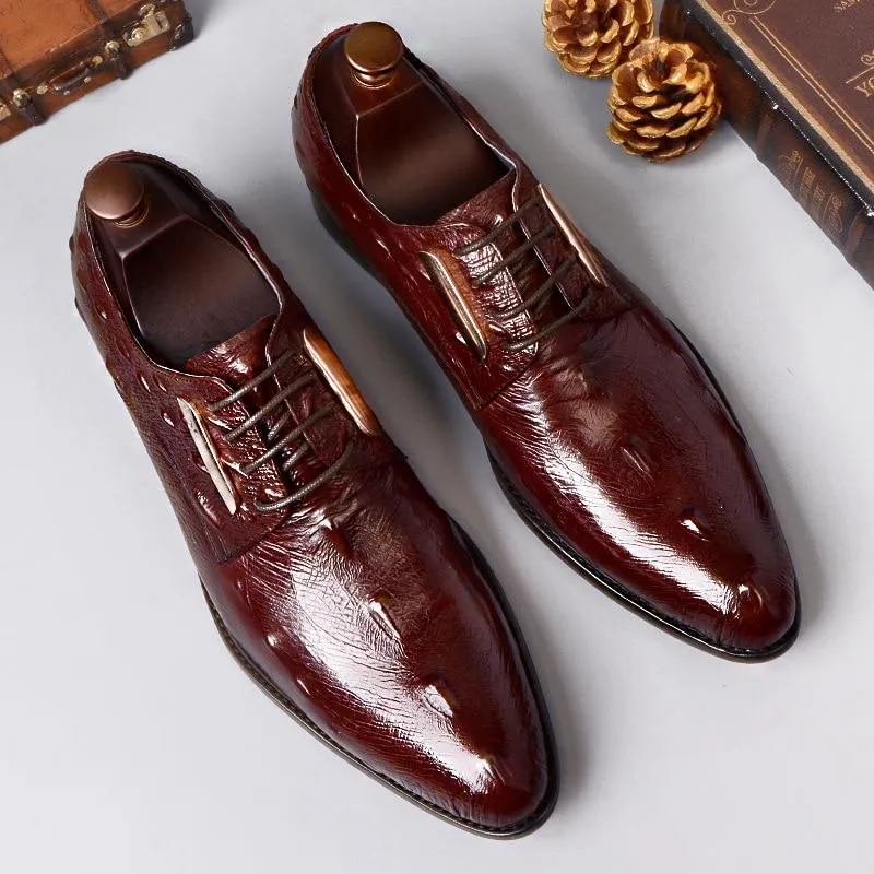 suit business shoes  Genuine Leather  luxury brand men shoes
