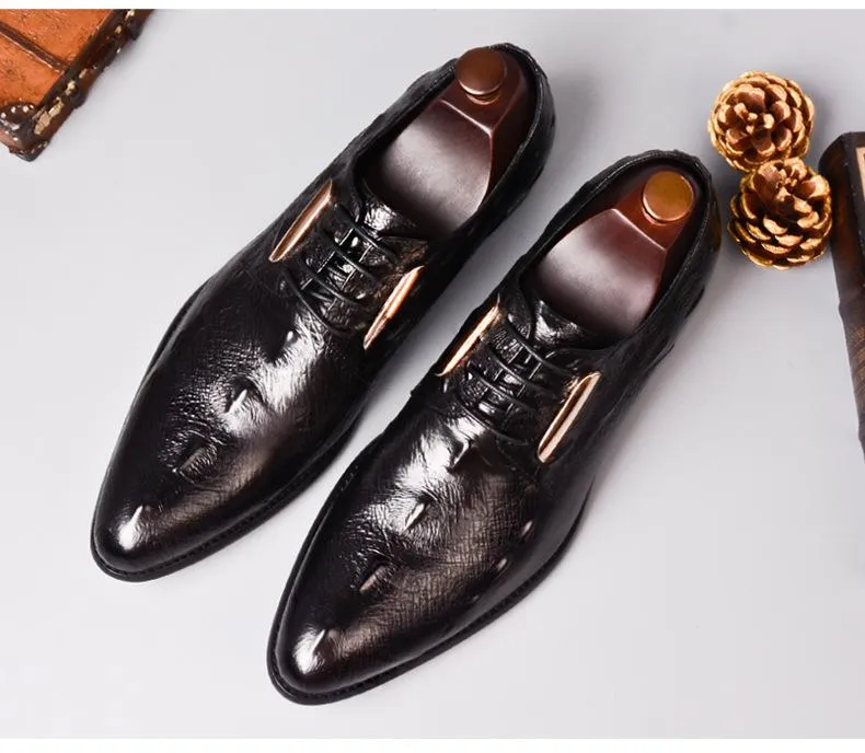 suit business shoes  Genuine Leather  luxury brand men shoes
